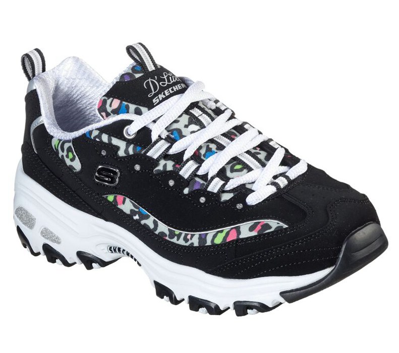 Skechers D'lites - Safari Landscape - Womens Sneakers Black/Multicolor [AU-RG1552]